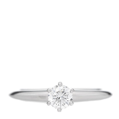 Tiffany Platinum Diamond .40ct Solitaire Engagement Ring 56 7.5 1 of 8