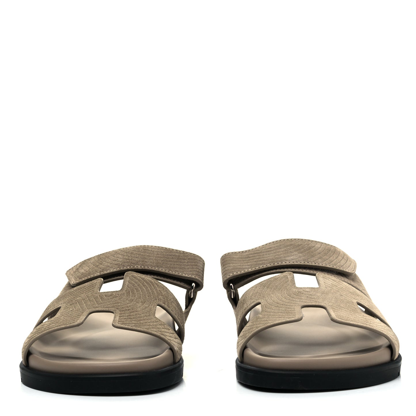 Suede Goatskin Chaine d'Ancre Womens Chypre Sandals 38.5 Beige Sable