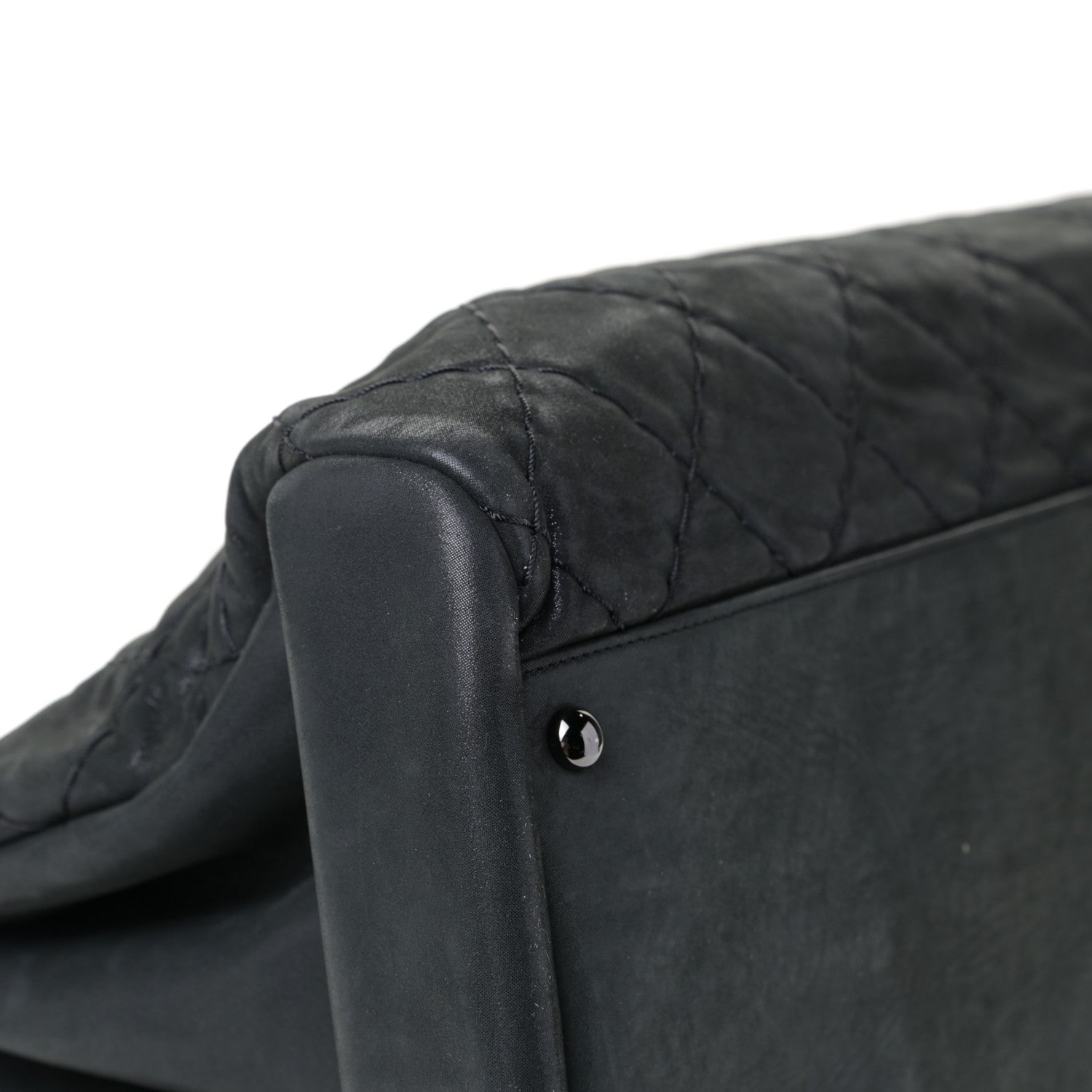 Chanel Iridescent Calfskin Large Just Mademoiselle Bowling Bag Black 5 of 13