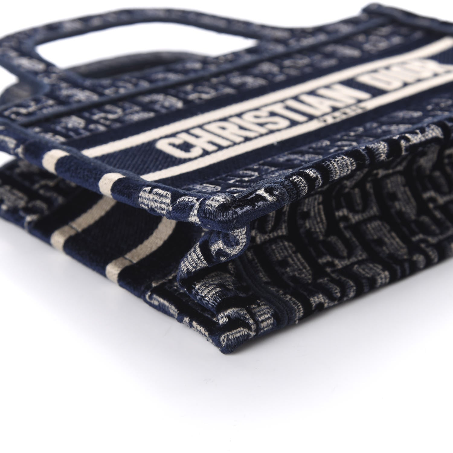 Christian Dior Oblique Mini Book Tote Blue Multicolor 6 of 9