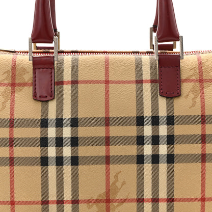 Burberry Haymarket Check Bowling Bag Red 8 of 10