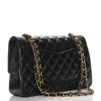 Chanel Lambskin Quilted Medium Double Flap Black 3 of 8