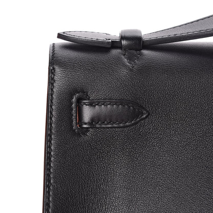 Hermes Swift Kelly Pochette Clutch Black 15 of 24