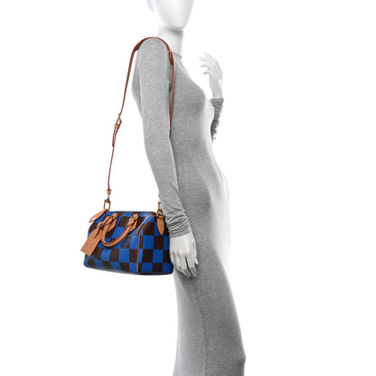 Louis Vuitton Damier Pop Speedy Bandouliere 25 Blue 2 of 9