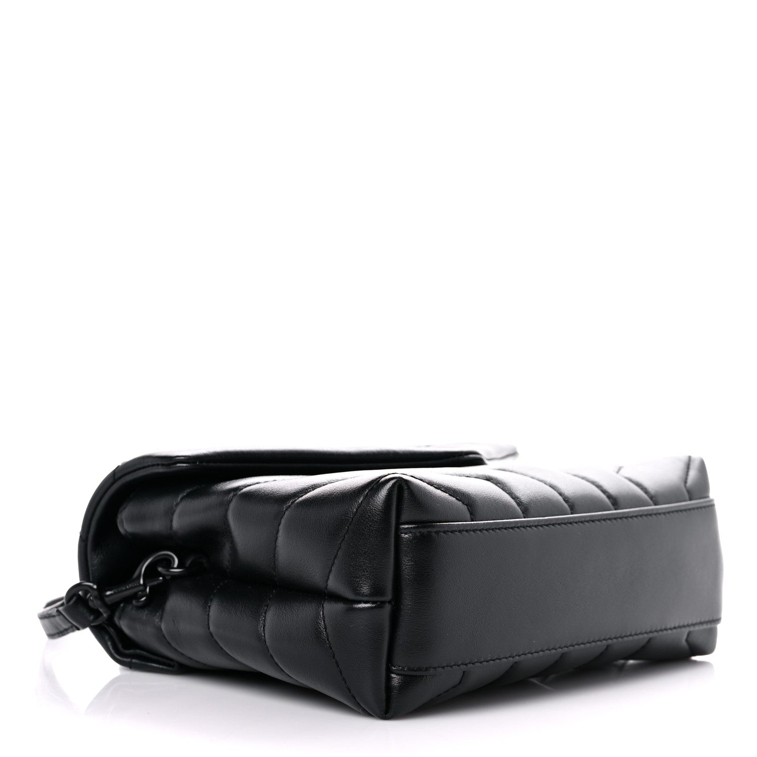 Saint Laurent Calfskin Y Quilted Monogram Toy Loulou Crossbody Bag Black 3 of 10