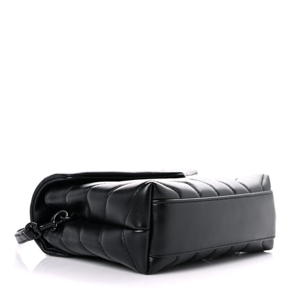 Saint Laurent Calfskin Y Quilted Monogram Toy Loulou Crossbody Bag Black 3 of 10
