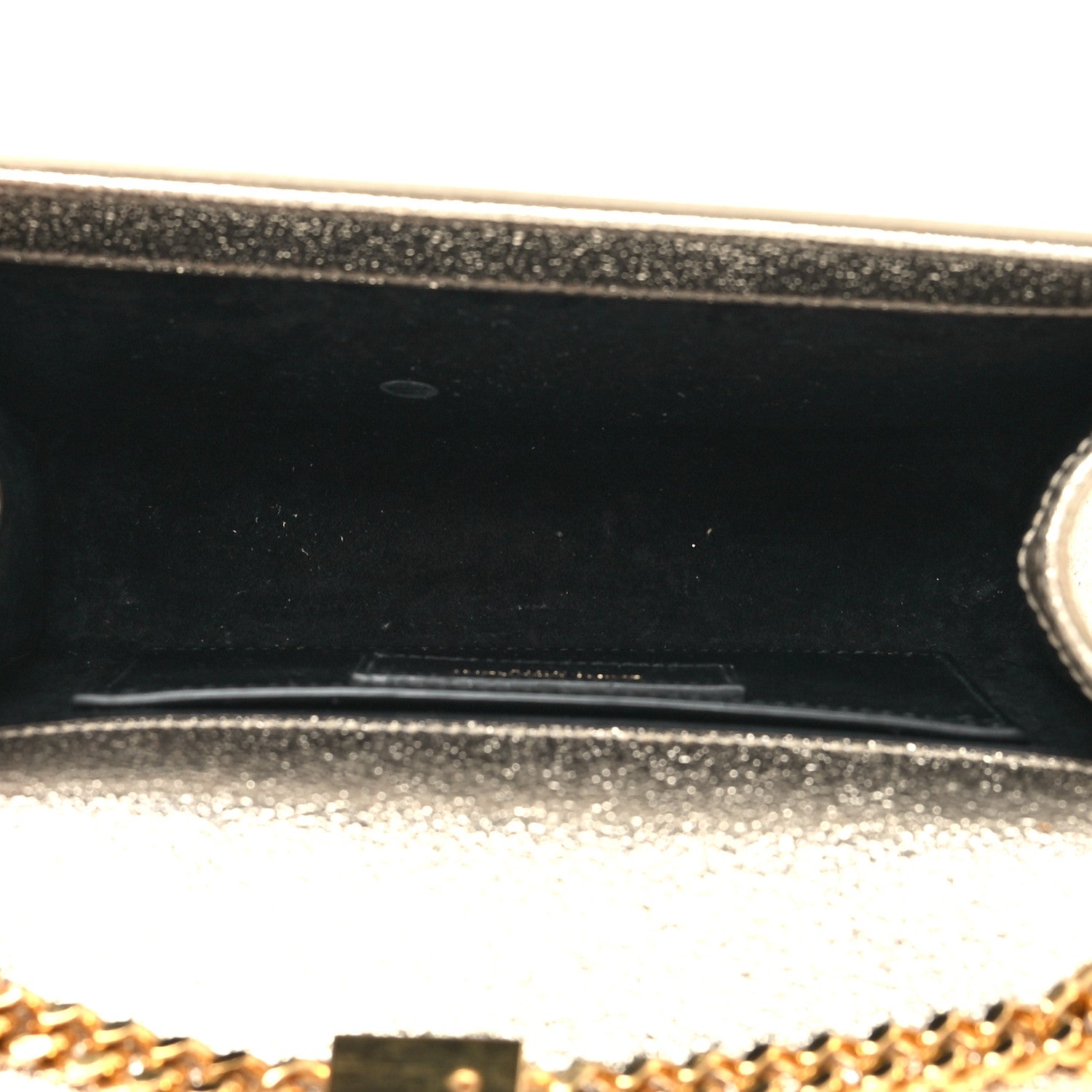 Saint Laurent Metallic Calfskin Small Classic Monogram Kate Satchel Gold 5 of 12