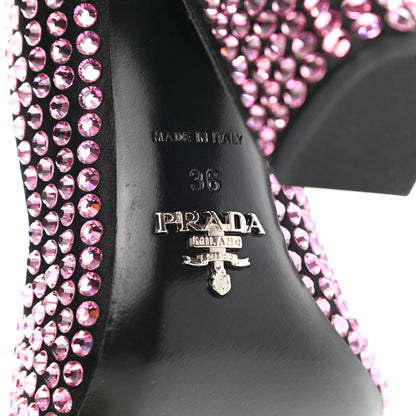 Prada Satin Crystal 105mm Pumps 36 Rosa 7 of 9
