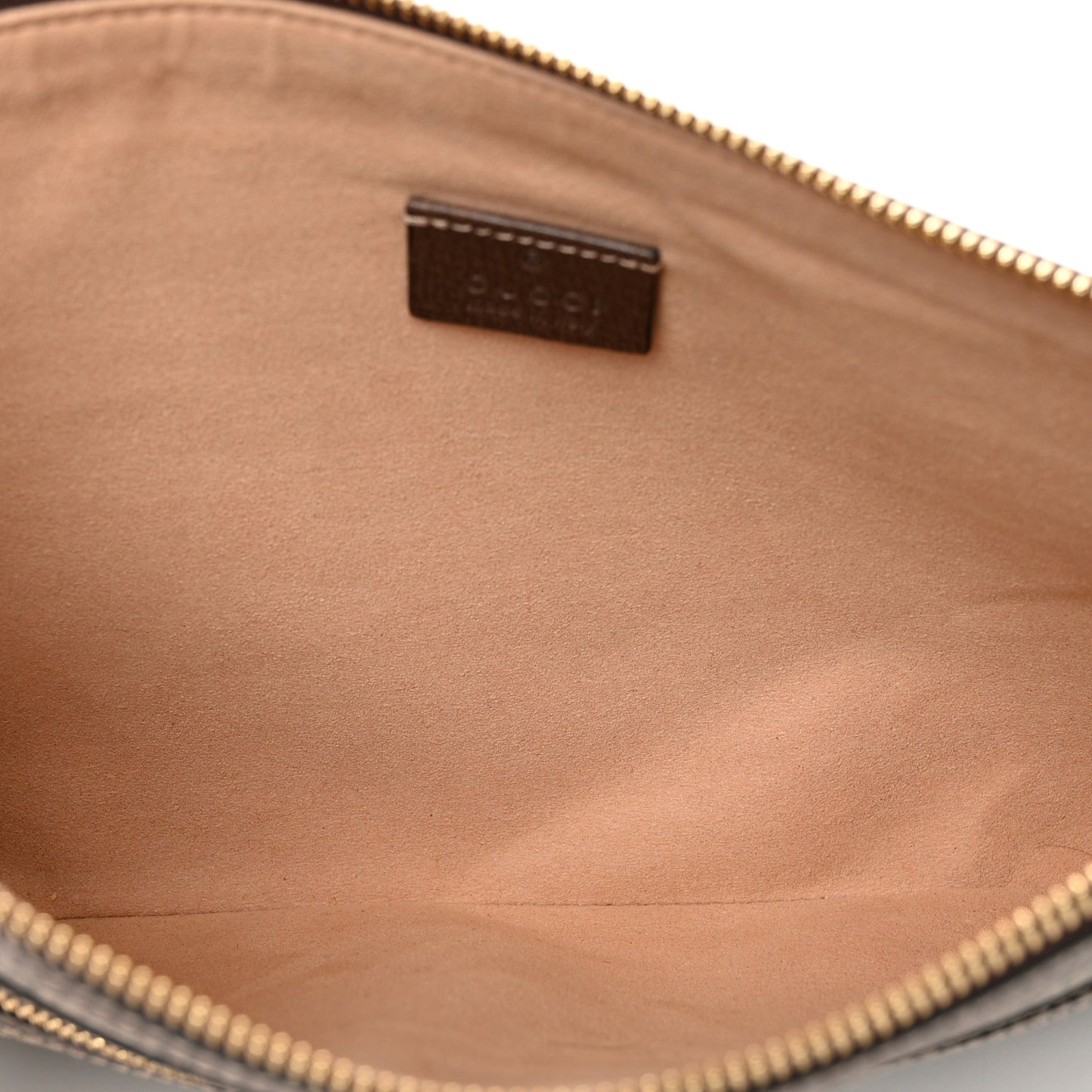 GG Supreme Monogram Large Ophidia Pouch Clutch Brown