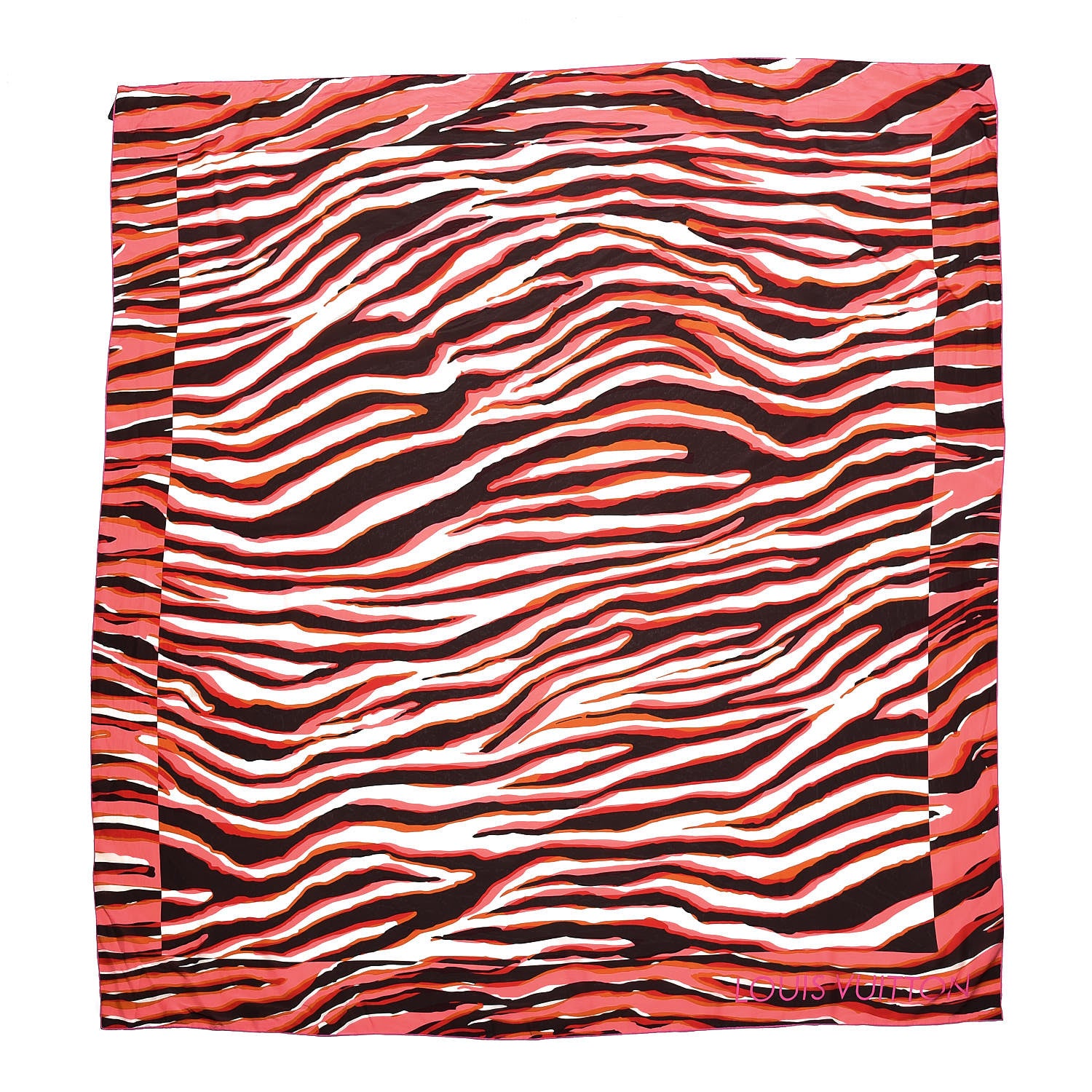 Louis Vuitton Silk Zebra Square Scarf Muticolor 1 of 5