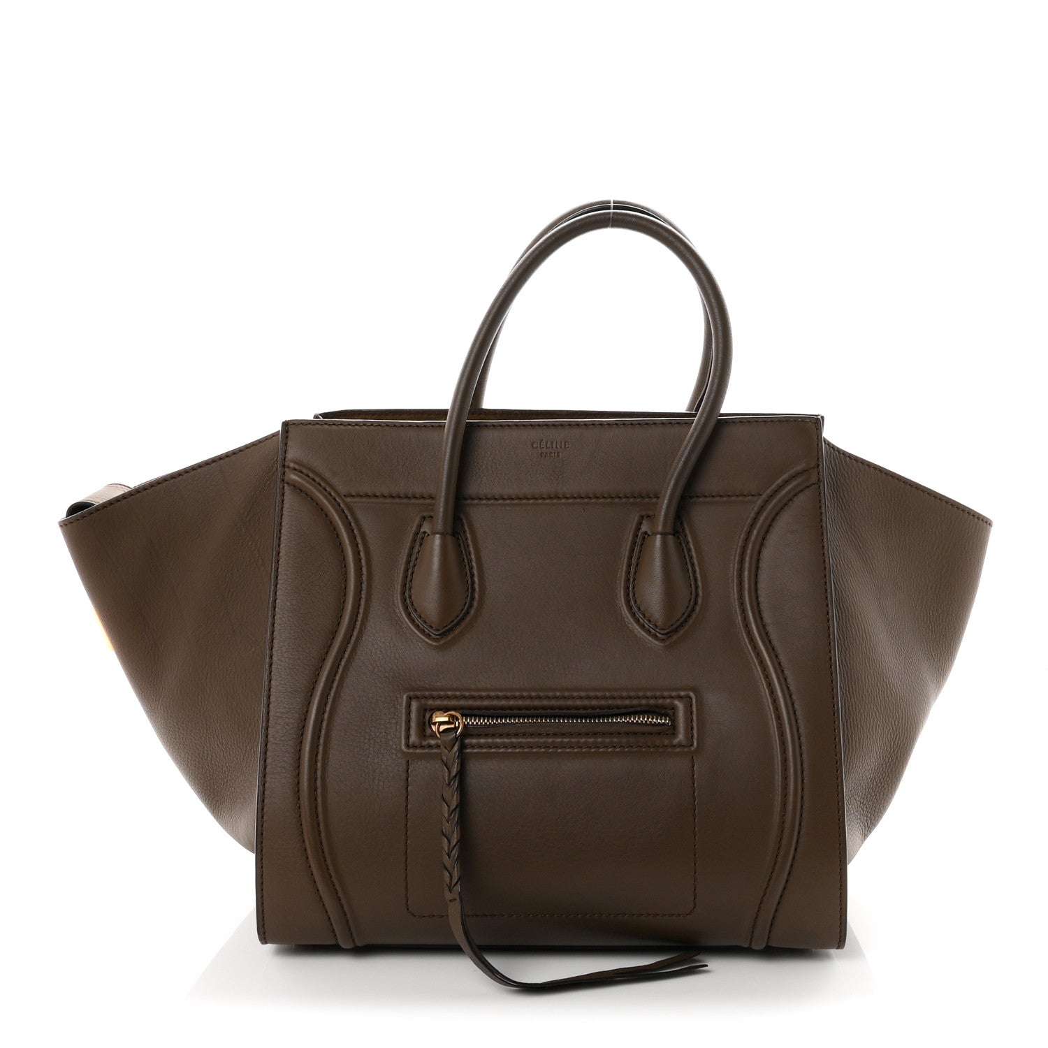 Celine Supple Calfskin Medium Phantom Luggage Khaki 1 of 13