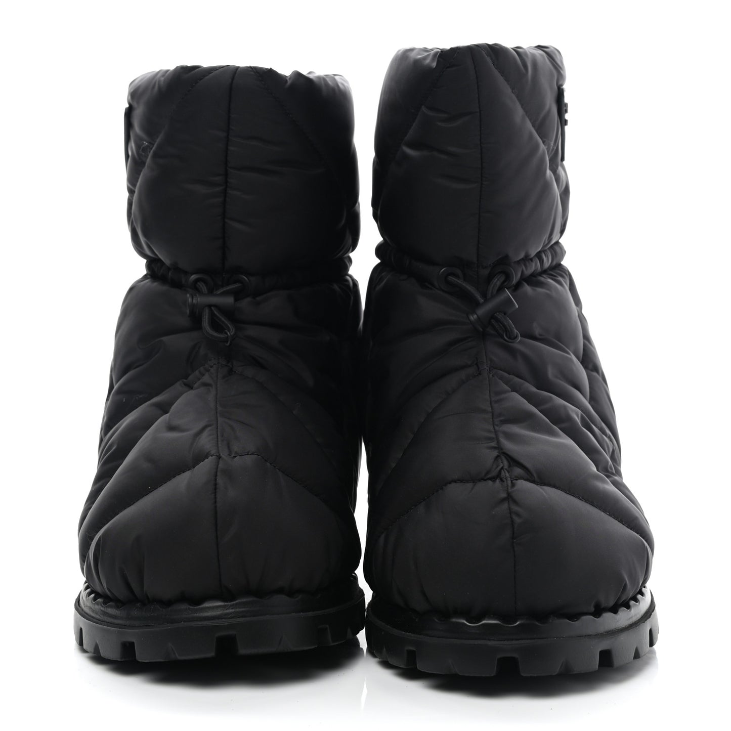 Re-Nylon Piuma Triangle Logo Padded Drawcord 20mm Snow Boots 38 Black