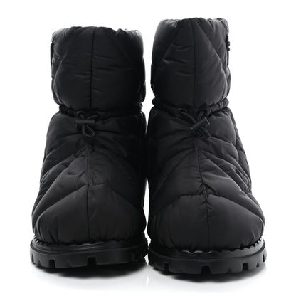 Prada Re-Nylon Piuma Triangle Logo Padded Drawcord 20mm Snow Boots 38 Black 2 of 7