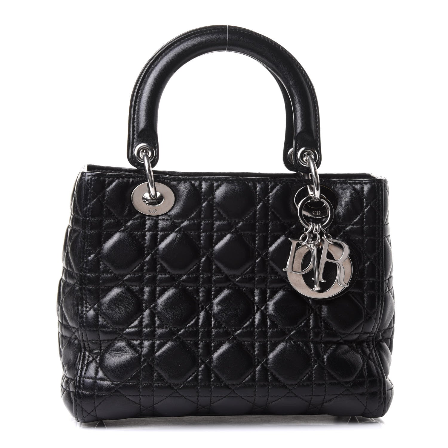 Christian Dior Lambskin Cannage Small Lady Dior Black 1 of 10