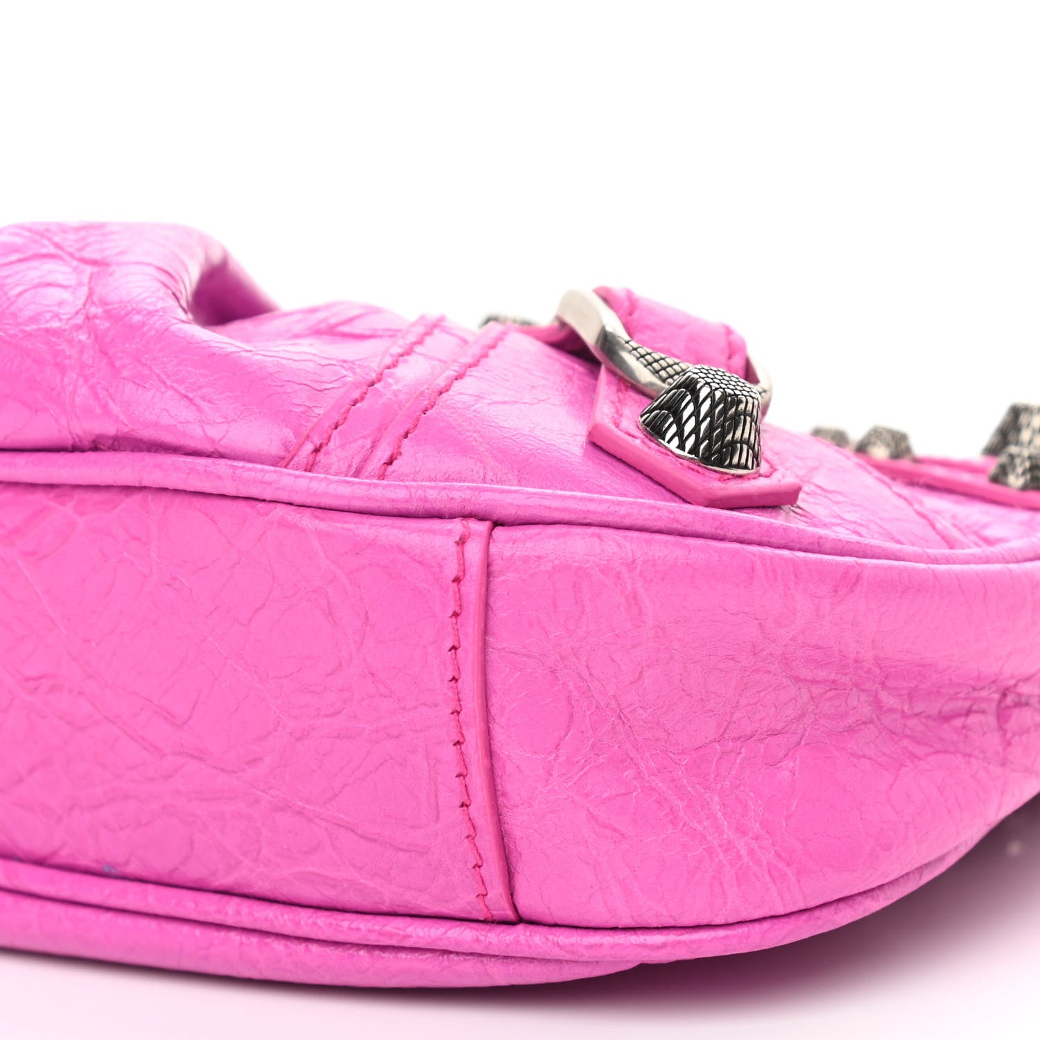 Balenciaga Agneau Arena Le Cagole Mini Purse With Chain Lipstick Pink 10 of 11
