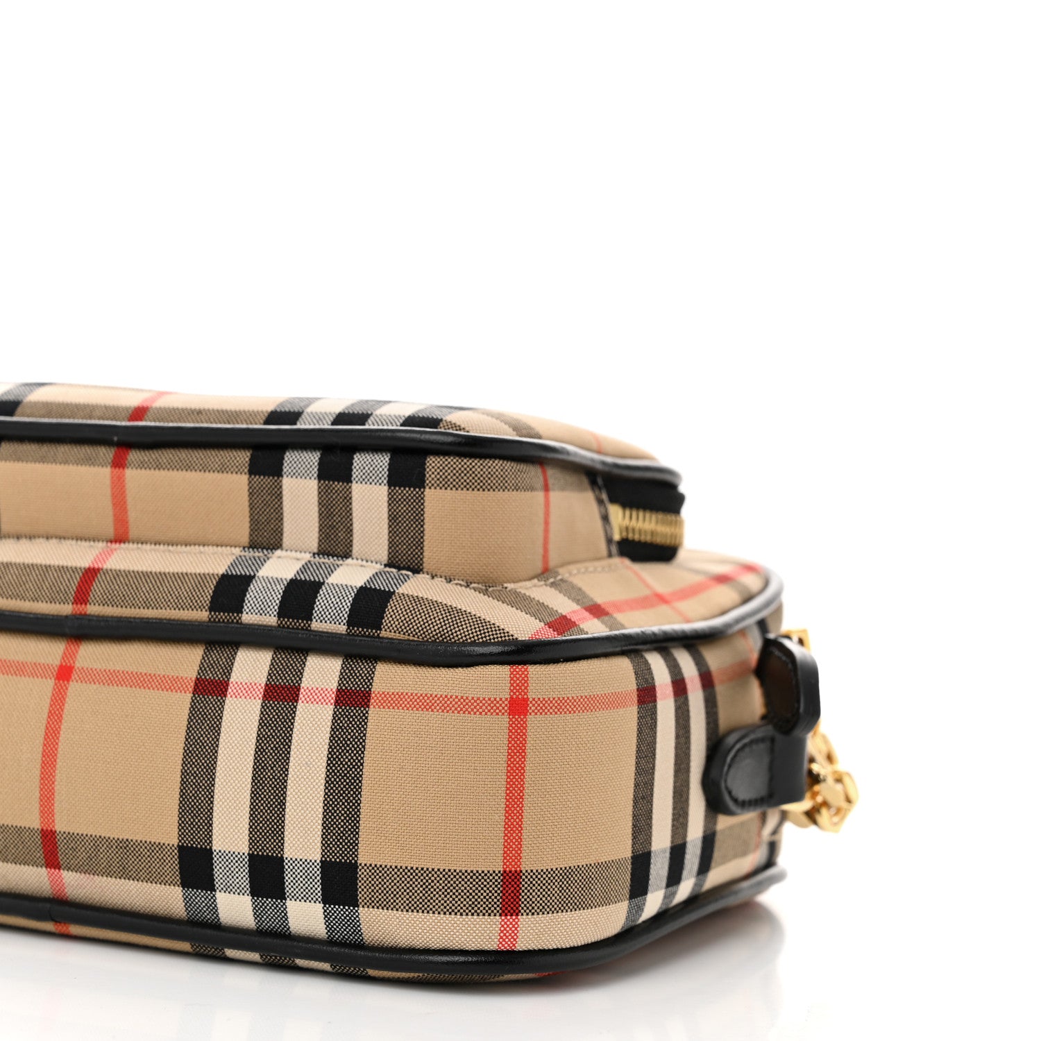 Burberry Calfskin Vintage Check Camera Bag Archive Beige 10 of 10