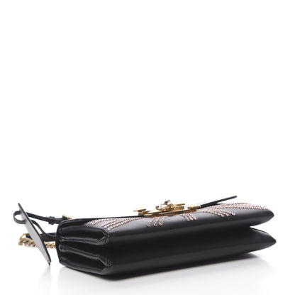 Gucci Calfskin Crystal Embellished Future Shoulder Bag Black 4 of 11