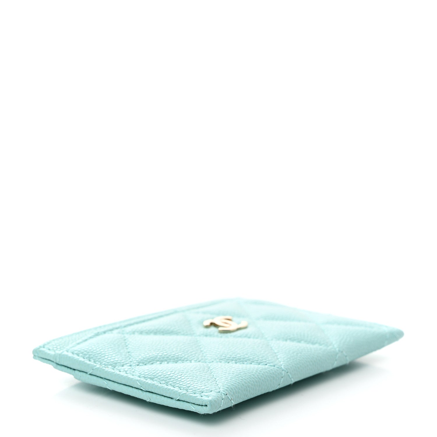 Chanel Caviar Quilted Card Holder Light Blue 4 of 8