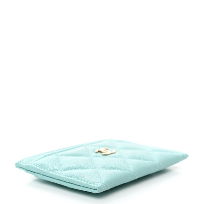Chanel Caviar Quilted Card Holder Light Blue 4 of 8