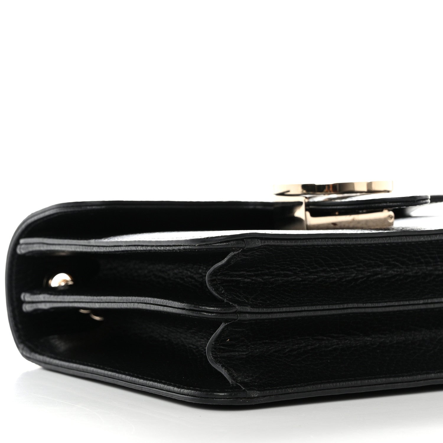 Gucci Dollar Calfskin Small Interlocking G Shoulder Bag Black 10 of 11