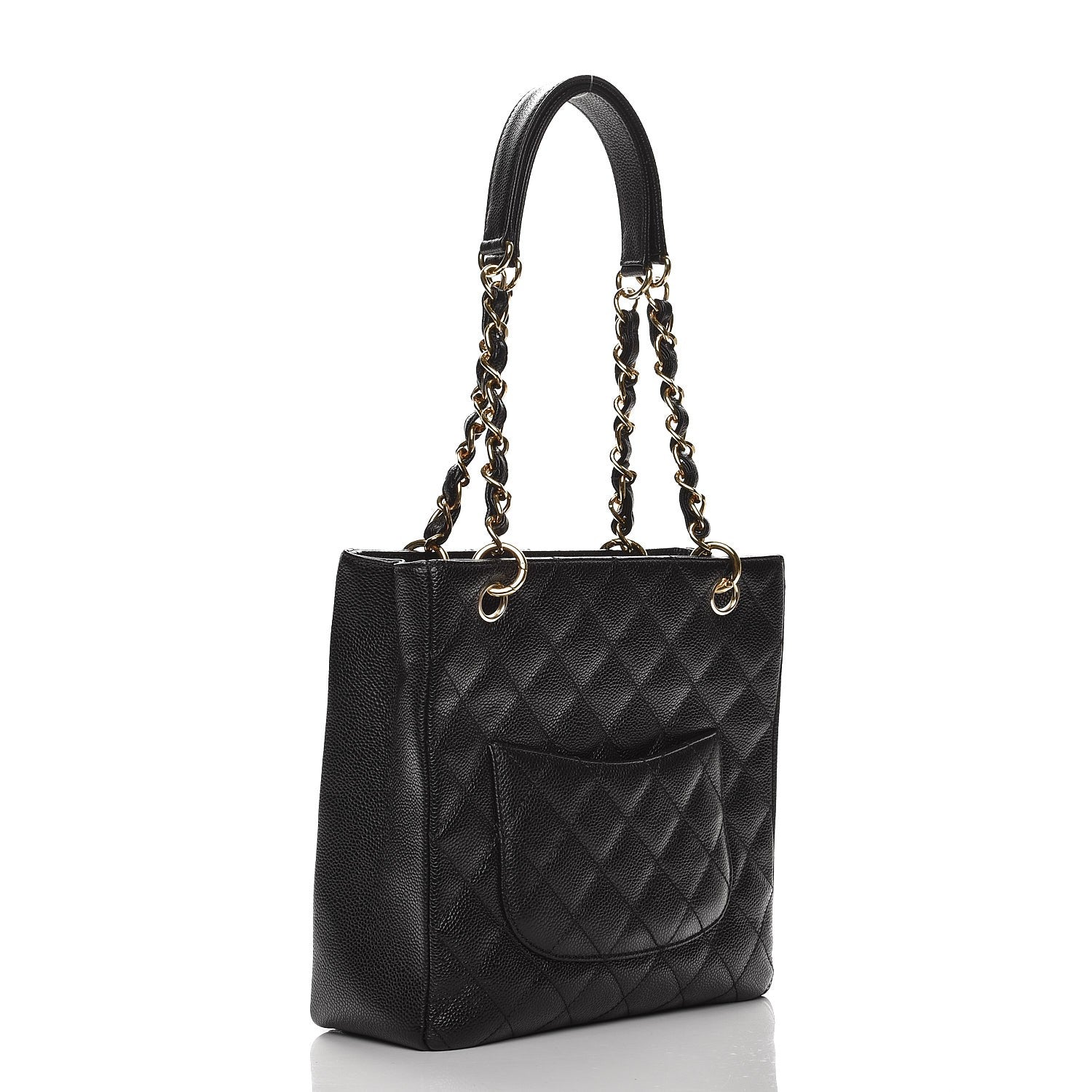 Chanel Caviar Quilted Petit Shopping Tote PST Black 3 of 7
