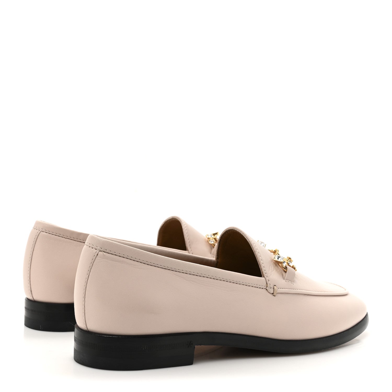 Gucci Malaga Kid Crystal Horsebit Womens Jordaan Loafers 36 Pink Hibiscus 6 of 12