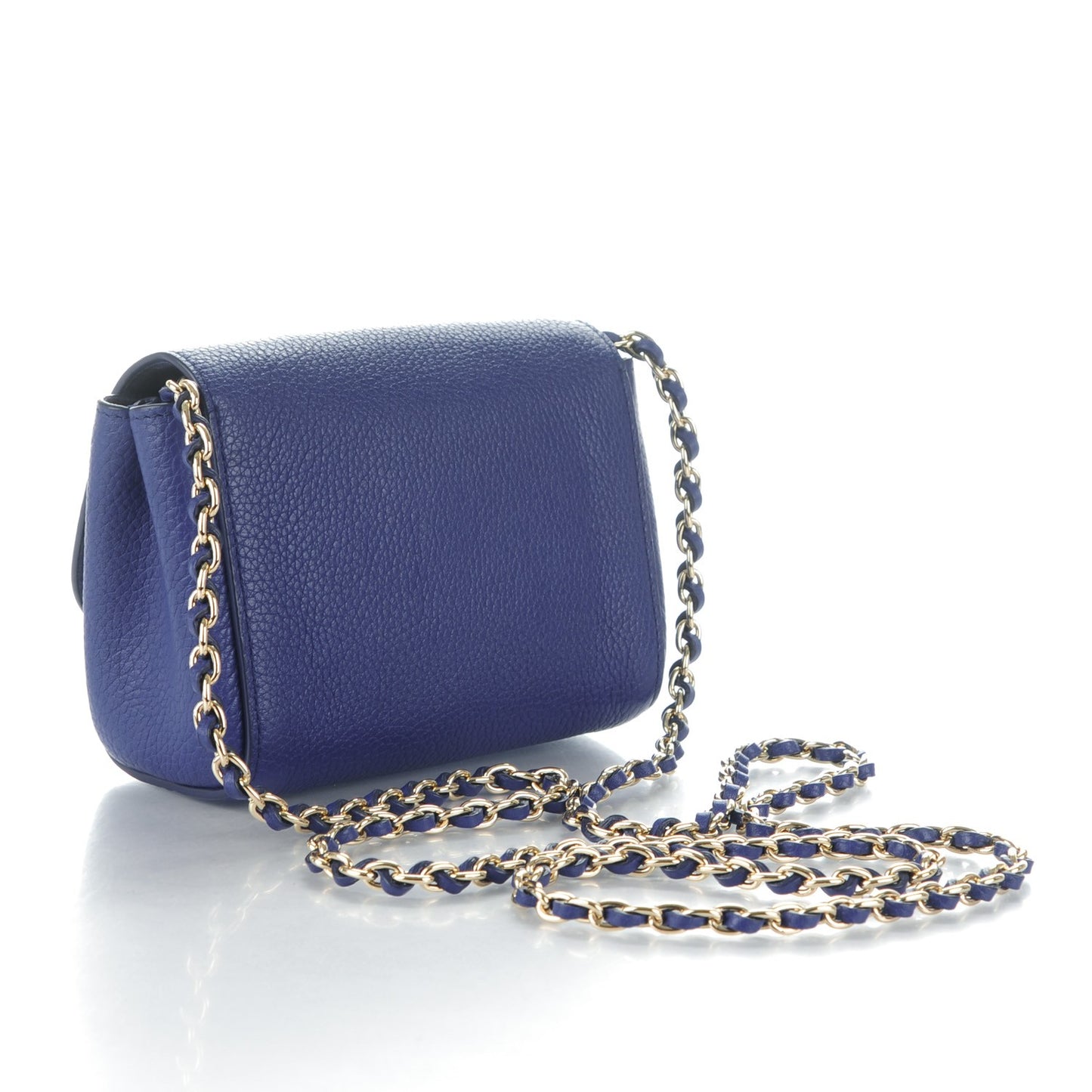 Small Classic Grain Calfskin Mini Lily Indigo