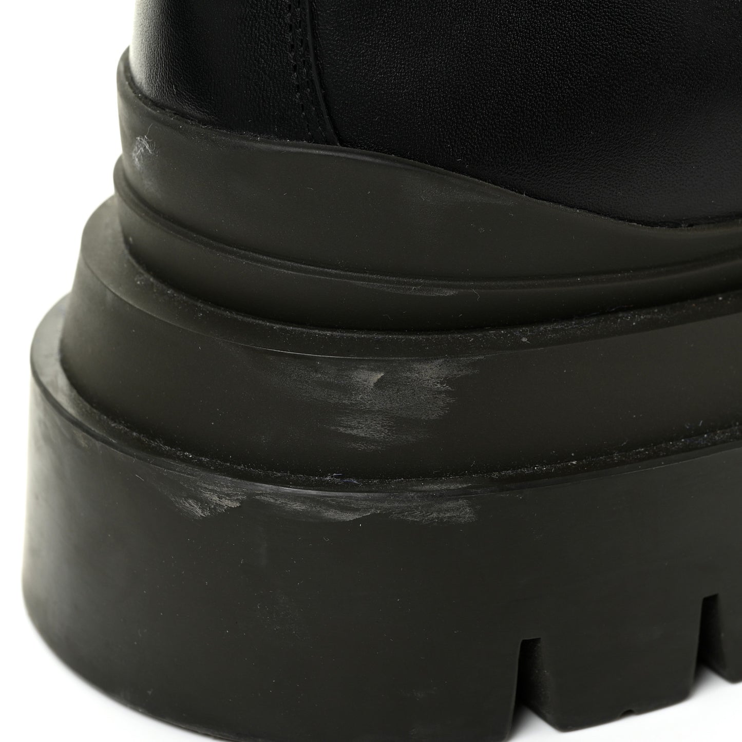 Calfskin The Tire High Boots 41 Black Camping