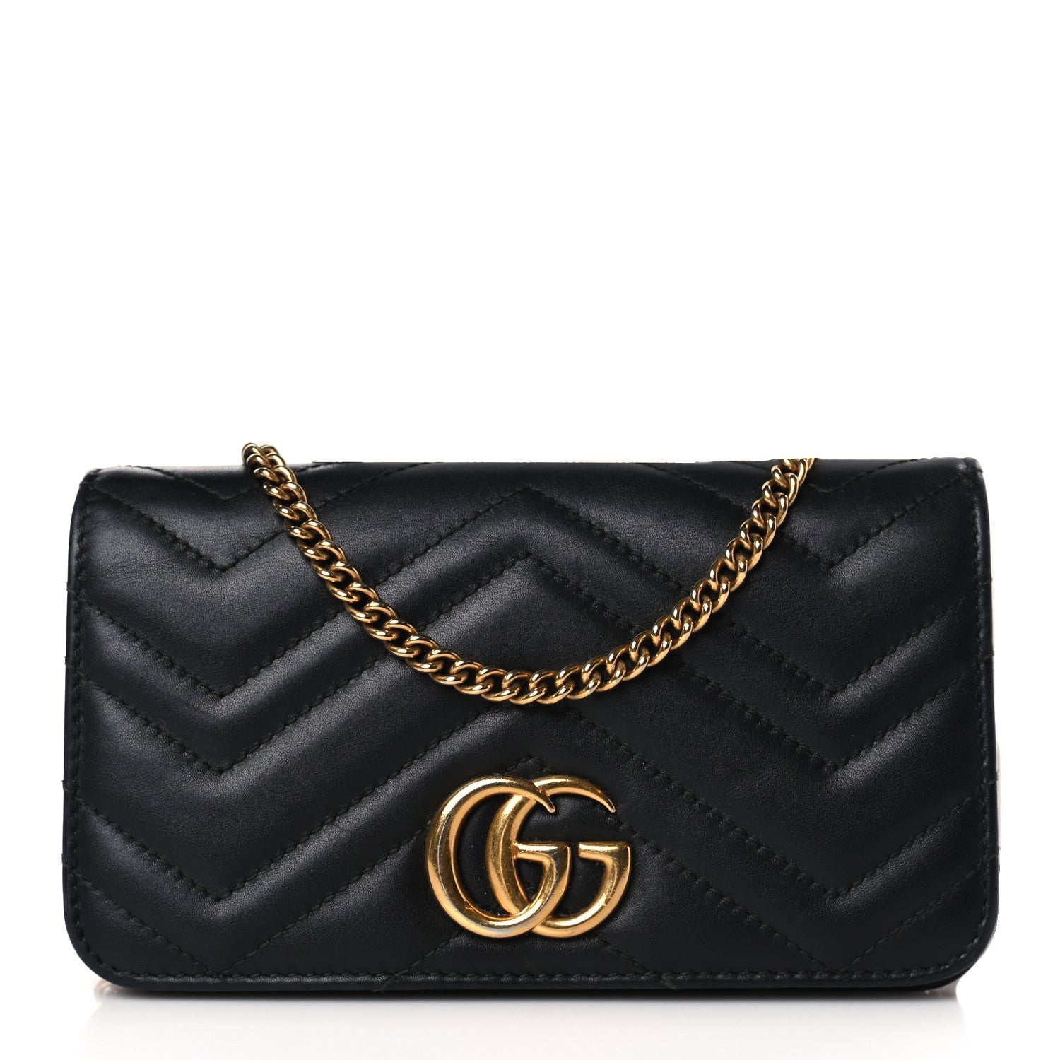 Gucci Calfskin Matelasse GG Marmont Mini Bag Black 1 of 9