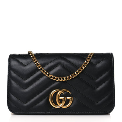 Gucci Calfskin Matelasse GG Marmont Mini Bag Black 1 of 9