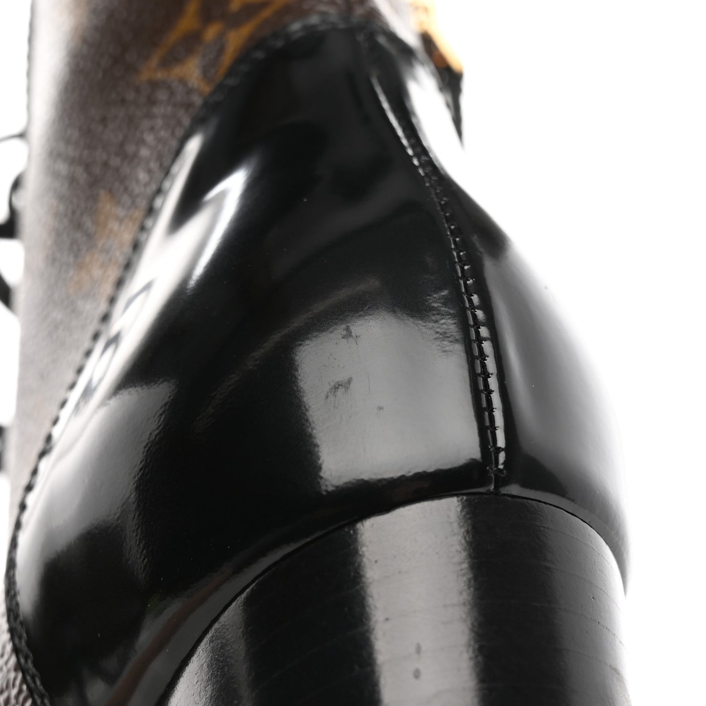 Patent Calfskin Monogram Star Trail Ankle Boots 36.5 Black
