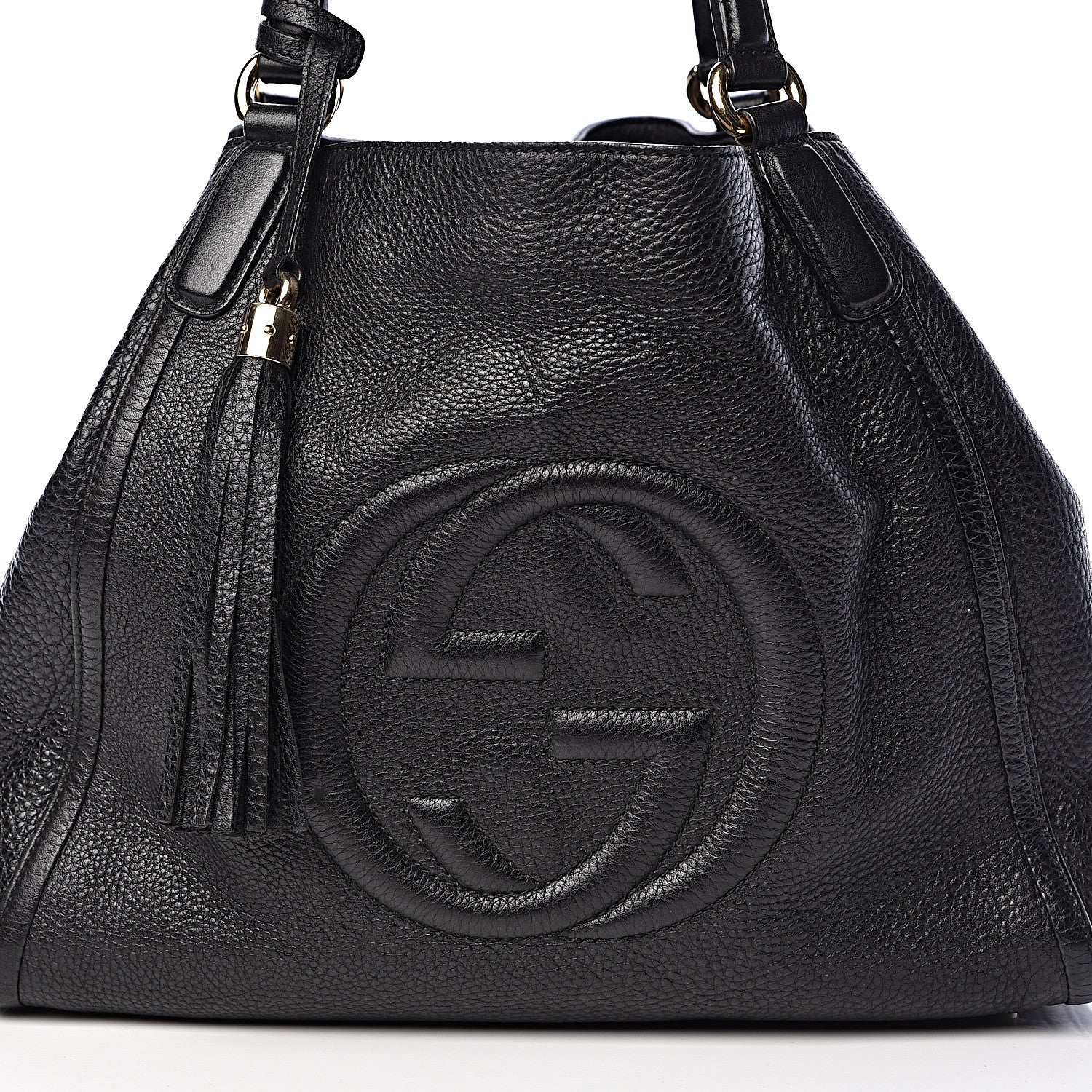 Gucci Pebbled Calfskin Medium Soho Shoulder Bag Black 11 of 11