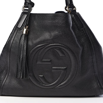 Gucci Pebbled Calfskin Medium Soho Shoulder Bag Black 11 of 11