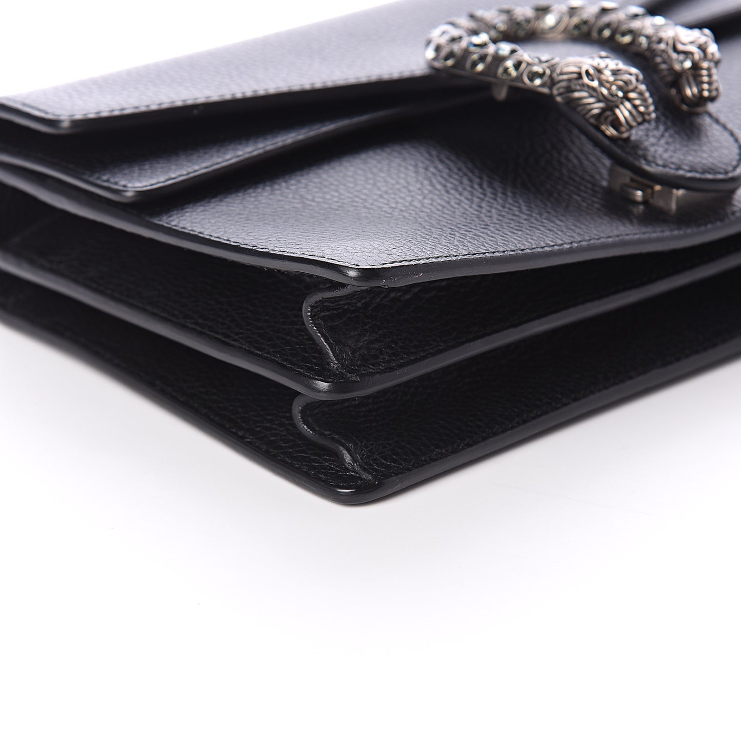 Pebbled Calfskin Small Dionysus Shoulder Bag Black