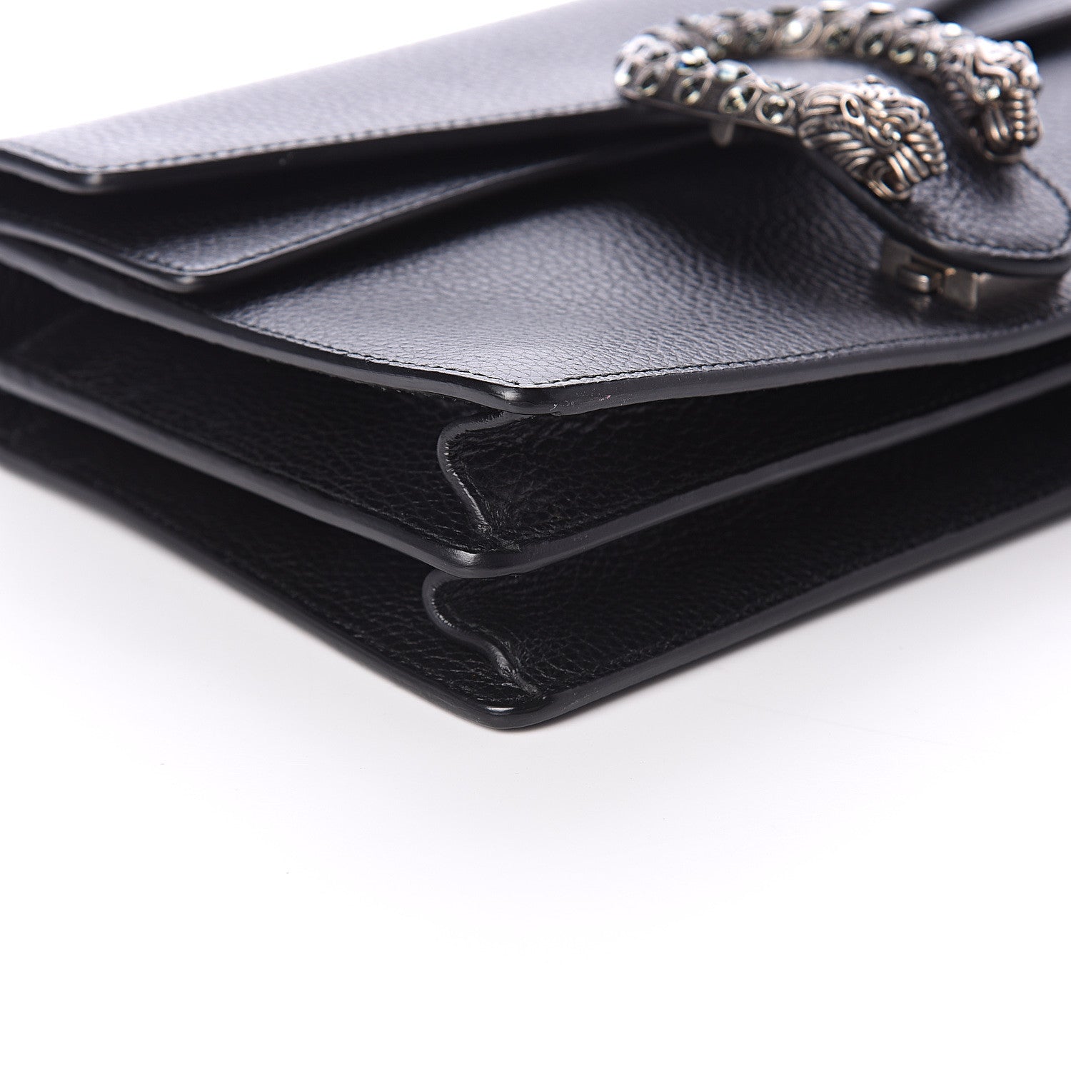 Gucci Pebbled Calfskin Small Dionysus Shoulder Bag Black 6 of 7