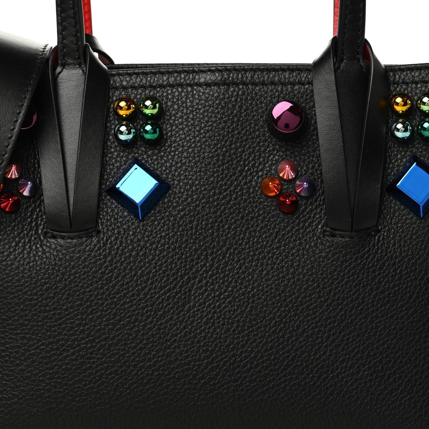 Calfskin Embellished Mini East West Cabata Tote Black
