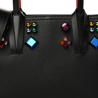 Christian Louboutin Calfskin Embellished Mini East West Cabata Tote Black 10 of 10