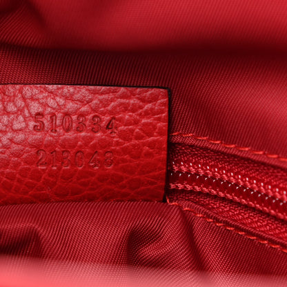 Gucci Nylon Monogram Double Buckle Flap Messenger Bag Vibrant Red 7 of 9