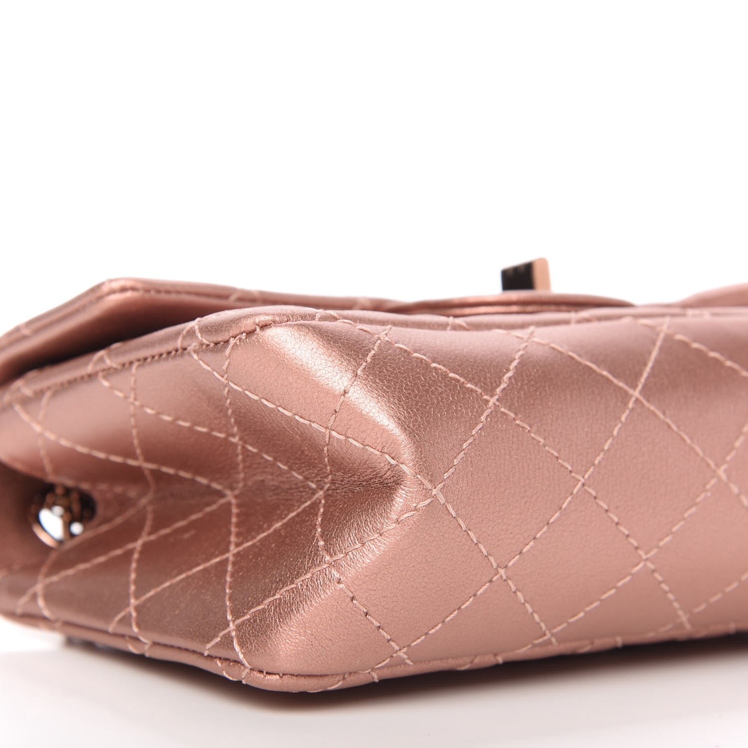 Chanel Metallic Grained Calfskin Quilted 2.55 Reissue Mini Flap Copper Pink 6 of 10