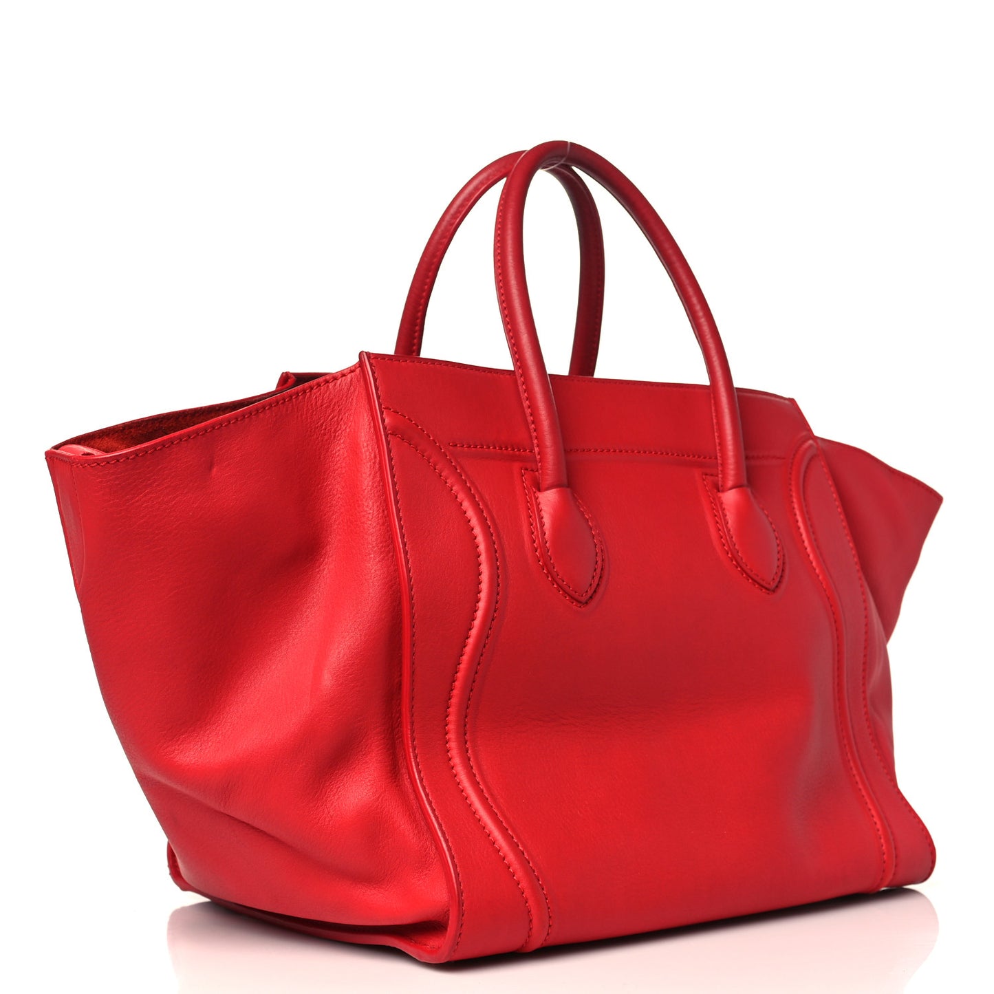 Supple Calfskin Medium Phantom Luggage Vermillion