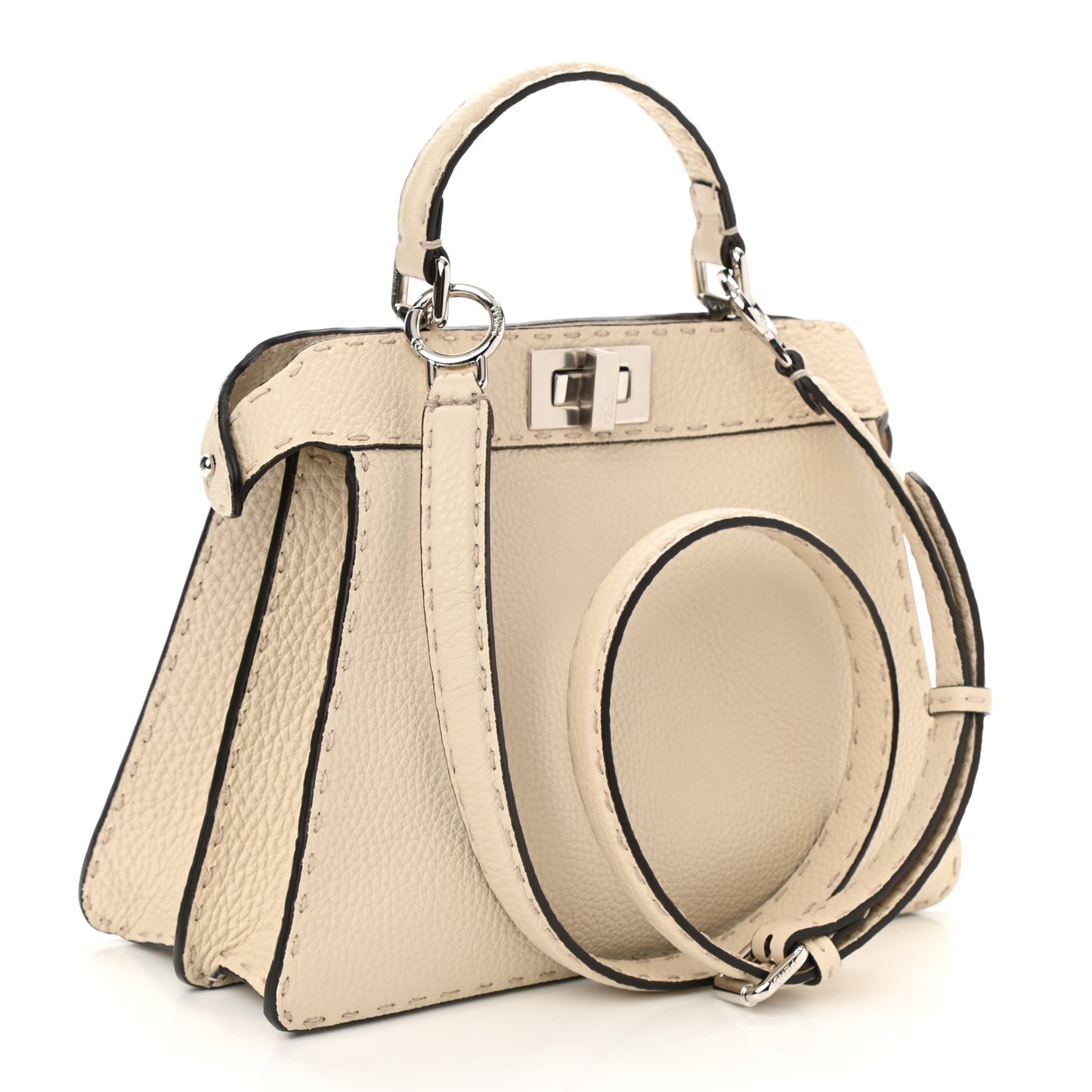 Cuoio Romano Selleria Chamois Small Peekaboo I SEE U Satchel Camelia Sand Cyber