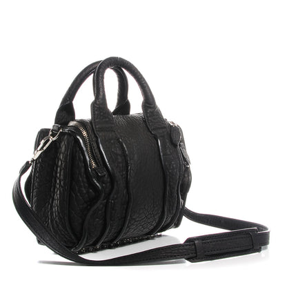 Alexander Wang Pebbled Lambskin Inside Out Rockie Black Clear Resin Hardware 3 of 7