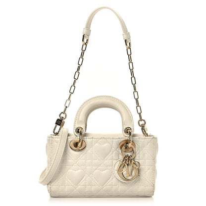 Christian Dior Lambskin Cannage Dioramour Micro Lady D-Joy Latte 1 of 16