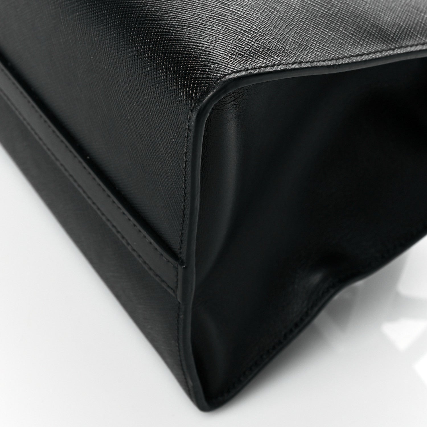 Prada Saffiano City Calfskin Greche Paradigme Bag Black Begonia 8 of 8