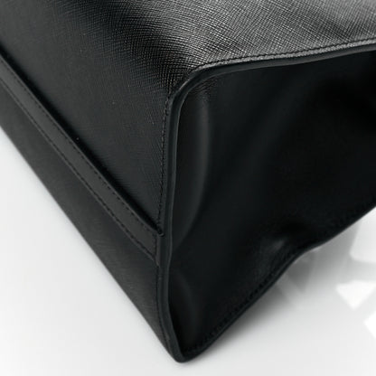 Prada Saffiano City Calfskin Greche Paradigme Bag Black Begonia 8 of 8