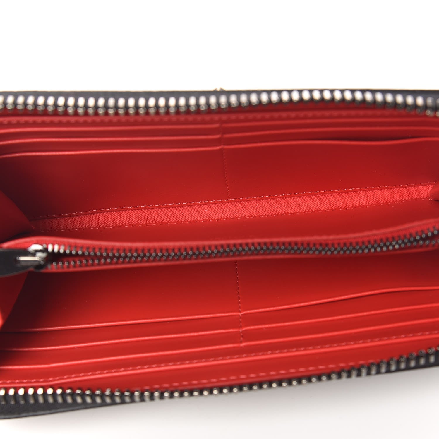Christian Louboutin Calfskin Ecusson Panettone Zip Around Wallet Cafe 5 of 6