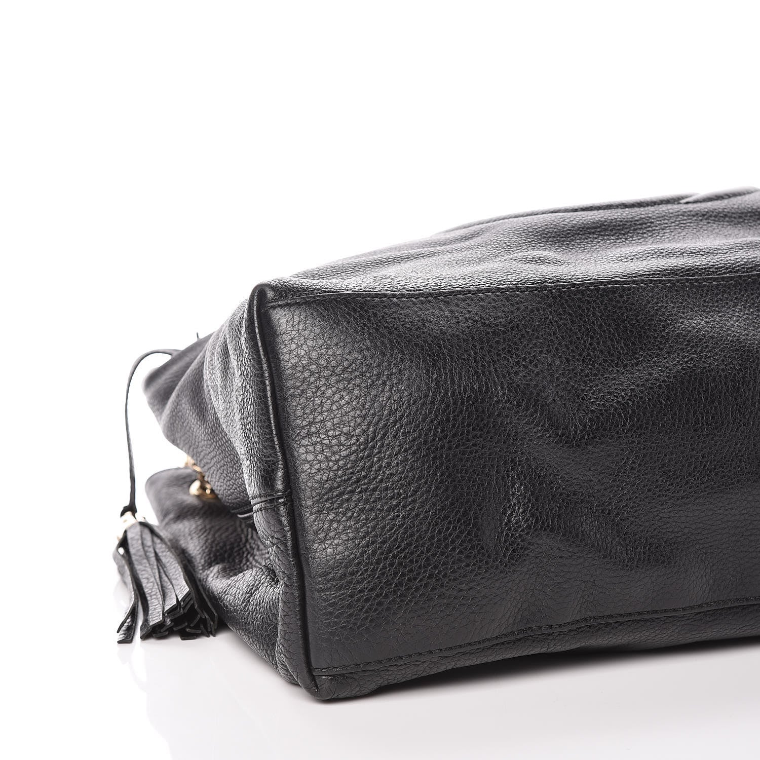 Gucci Pebbled Calfskin Large Soho Chain Shoulder Bag Black 9 of 12