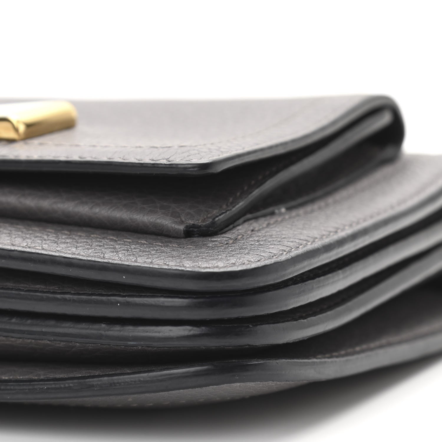 Salvatore Ferragamo Pebbled Calfskin Ginevra Chain Bag Grey 11 of 15