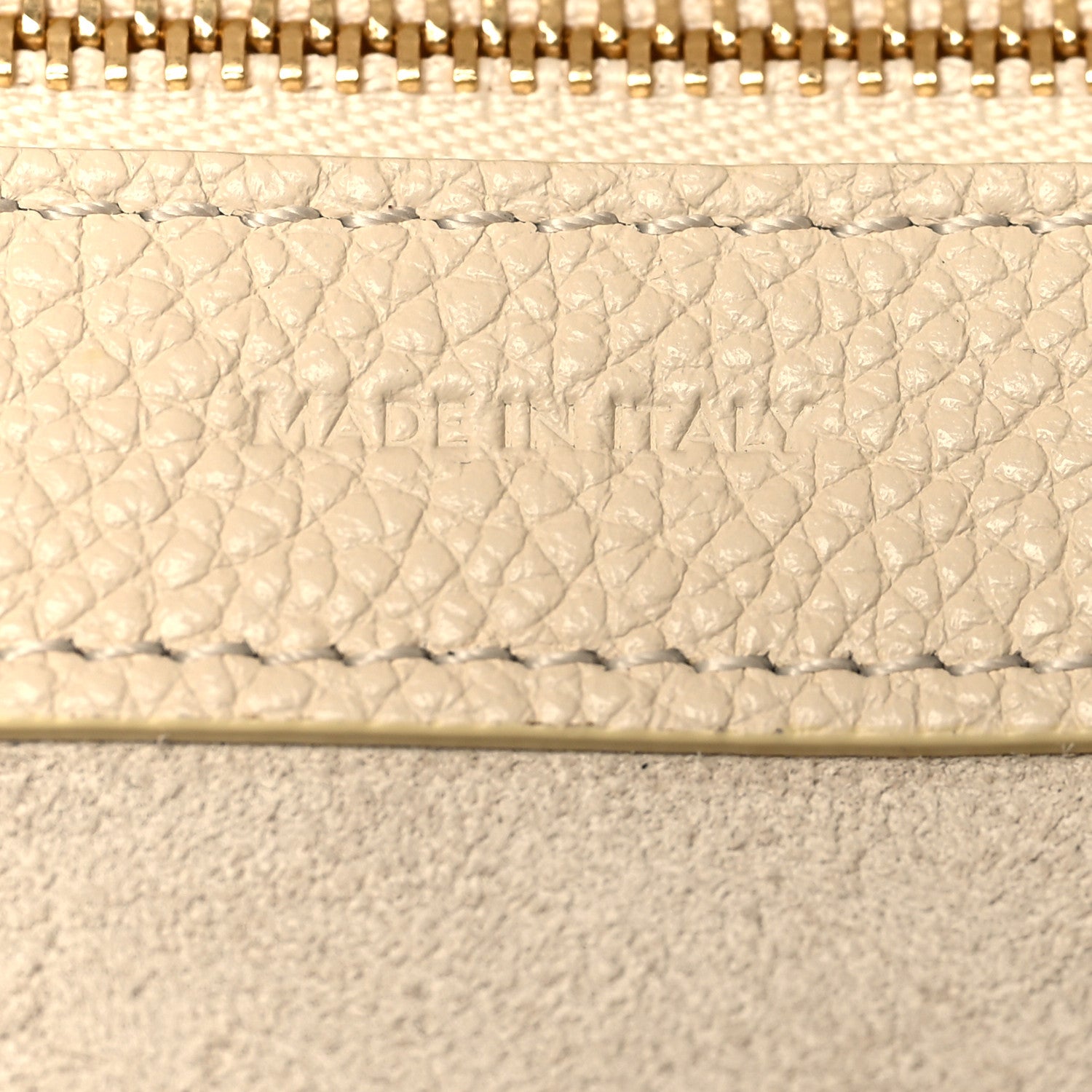Celine Soft Grained Calfskin Small Belt Cabas Phantom Vanilla 6 of 9