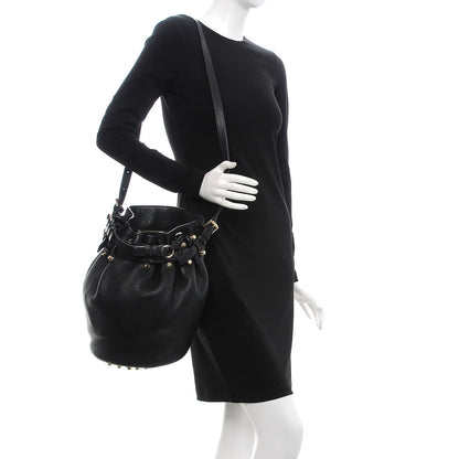 Alexander Wang Pebbled Lambskin Diego Bucket Bag Black Antique Brass Hardware 2 of 7